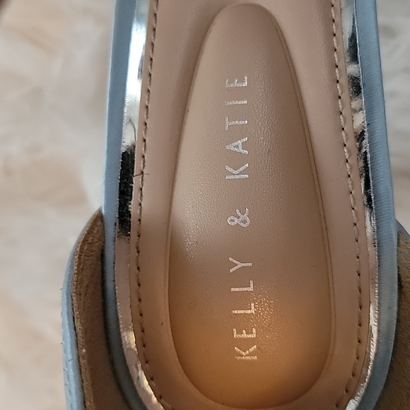 Kelly & Katie Nemira Satin Blue Ankle Strap Bow Sandal Heels Size 8.5 EUC - Picture 9 of 12